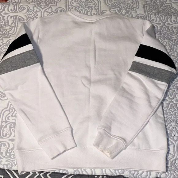 FILA NATALIE CREWNECK SWEATSHIRT WHITE BLACK GREY - Picture 6 of 6
